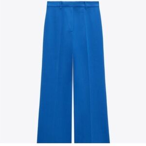NEW ZARA CLASSIC BLUE WIDE LEG PANTS, XS